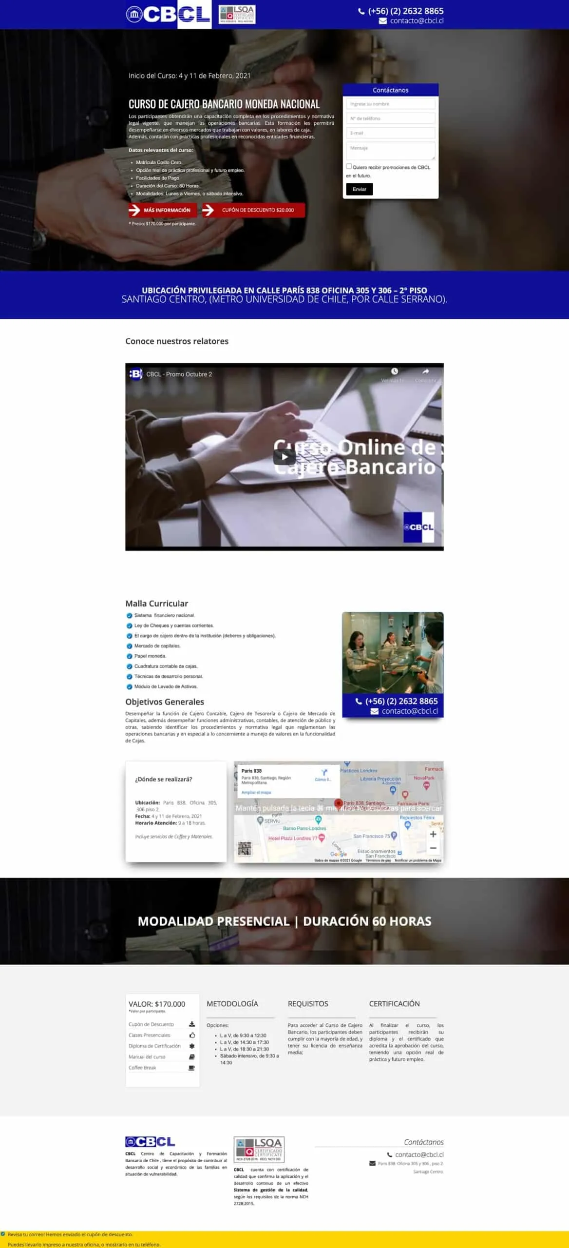 Captura del sitio CBCL