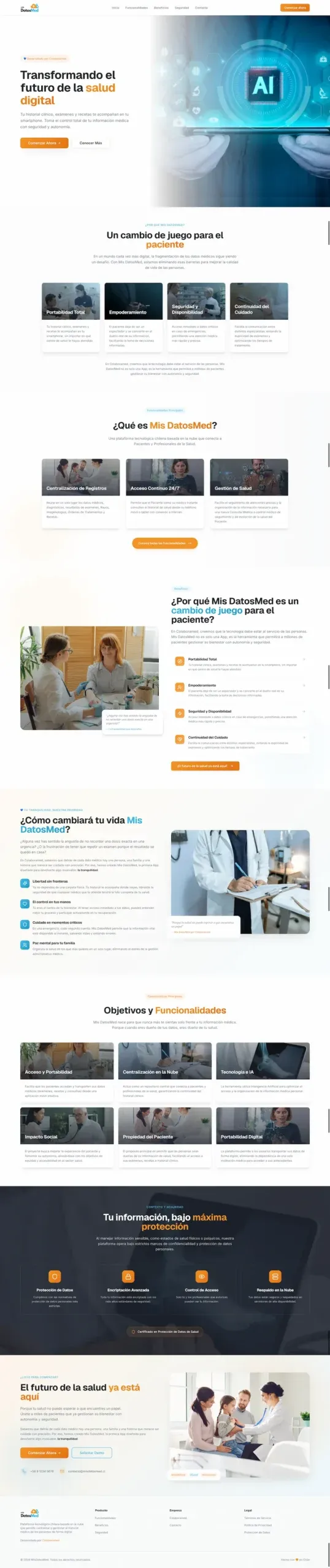Captura del sitio MisDatosMED